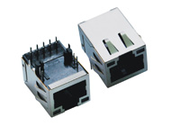 RJ45 千兆滤波器 10P10C带灯带弹