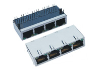 网络插座 25.4 四连体带滤波器RJ45