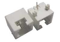 电话插座，迷你型全塑白色电话插座